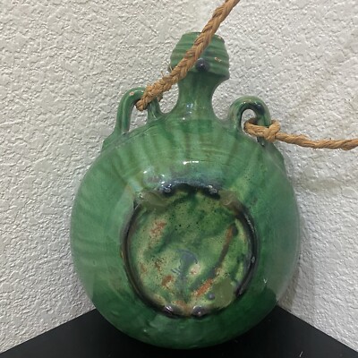 Ceramica De Espana TITO UBEDA Handmade Pottery Green Glazed 9
