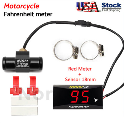 koso Water Temperature Gauge thermometer Fahrenheit Norxi Meter For Motorcycle