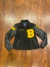 Women's Balfour Wool/ Faux Leather Varsity Letterman Cheerleader Jacket Sz S