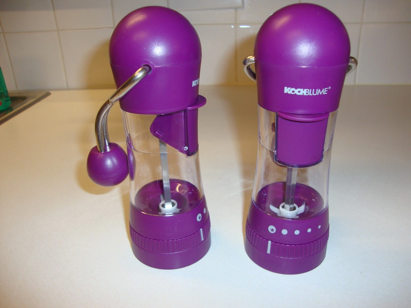 Kochblume Ratchet Grinder Mills~Salt~Pepper~Spices~PURPLE~Set of 2
Opens in a new window or tab