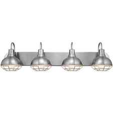 Kira Home Liberty 36" 4-Light Modern Industrial Vanity/Bathroom, Kitchen Light +