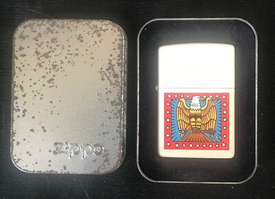 vintage zippo lighter (eagle) # 214bsm.704 new-old stock in original tin/barcode