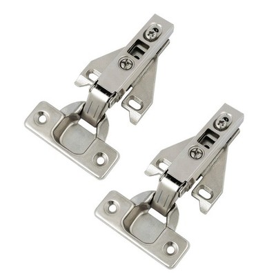 Probrico 1 Pair（2 Pack） Kitchen Cabinet Hinges for Face 1 Pair, Satin Nickel 