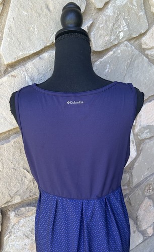 Columbia Marakesh Maven Dress M/L Omni-Shade Sun Protection Blue Athletic EC - Picture 6 of 7