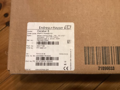 #ad Endress Hauser PMP71 7NAM5 101 Cerabar S 4 available 3 in unopened boxes $400.00
