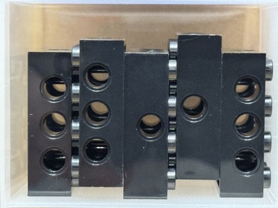 LEGO Parts - Black Technic, Brick 4 x 4 Open Center - No 32324 - QTY 5