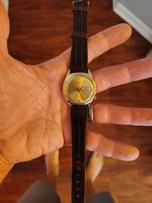 BULOVA ACCUTRON M7 14K GF WATCH 218D RUNS 