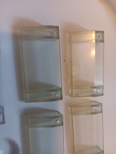 D Lego Lot 7 Trans-Clear Slope w/ Inner Walls 3 x 6 3939 6385 Some Wear - Picture 2 of 5