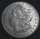 choice AU-UNC  1889 San Francisco mint Morgan silver dollar better date.