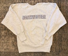 VTG 90s Northwestern University Wildcats Champion Reverse Weave Sweatshirt SZ M