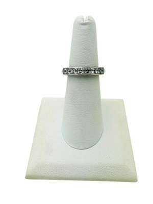Pandora Sterling Silver Clear CZ Fancy Eternity Band Ring Size 6