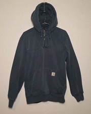 Carhartt Rain Defender Loose Fit Heavyweight 1/4 Zip Hoodie Black Fade Mens M
