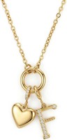 Herz Kette Gold 18K Vergoldet Edelstahl Mit Buchstaben A-Z Zirkonia Damen