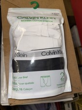 Calvin Klein Boys Black/White Cotton Boxer Briefs Size 16-18 XLarge 2 Pack