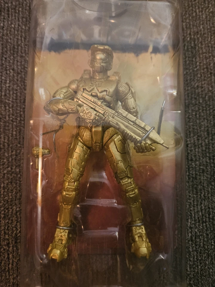 Figura de acción de juguete McFarlane coleccionable Xbox Halo 3 Gold Master Chief en caja RARA Foto 4 de 4