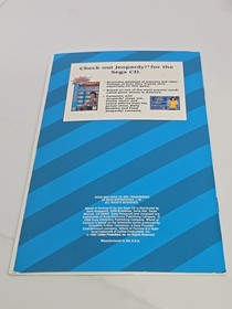 Wheel of Fortune Sega CD 1994 Manual &  Reg Card No Front Plastic