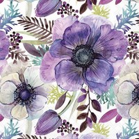 20 Servietten Purple Dream Lila Blumentraum Blumen Garten Natur Deko 33X33Cm