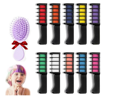 10 Colors Hair Chalk for Girls Kids, Temporary Hair Color Dye for Kids Girls Age