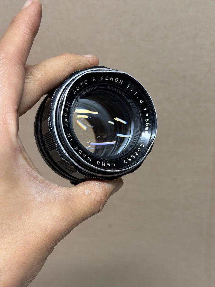 Ricoh Auto Rikenon 55mm f/1.4 Prime Lens M42 Mount Made In Japan - Image 2 of 4