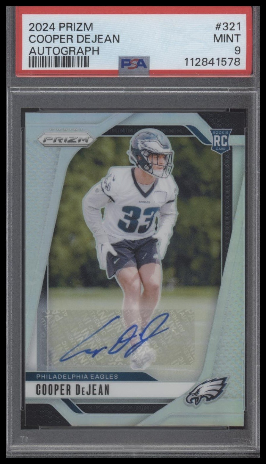2024 Panini Prizm - Rookies Cooper DeJean #321 Silver Prizm Auto (RC)