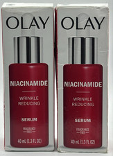 2PK Olay Niacinamide Wrinkle Reducing Serum  FRAG FREE  1.3 FL OZ EACH  READ
