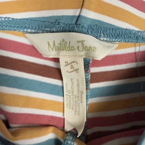 Matilda Jane Pants Girls 4 Red Green Yellow Ruffle Colorful Preppy - Picture 5 of 10