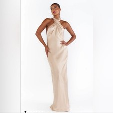 Show Me Your Mumu Jasmine Halter DressSize XS Champagne