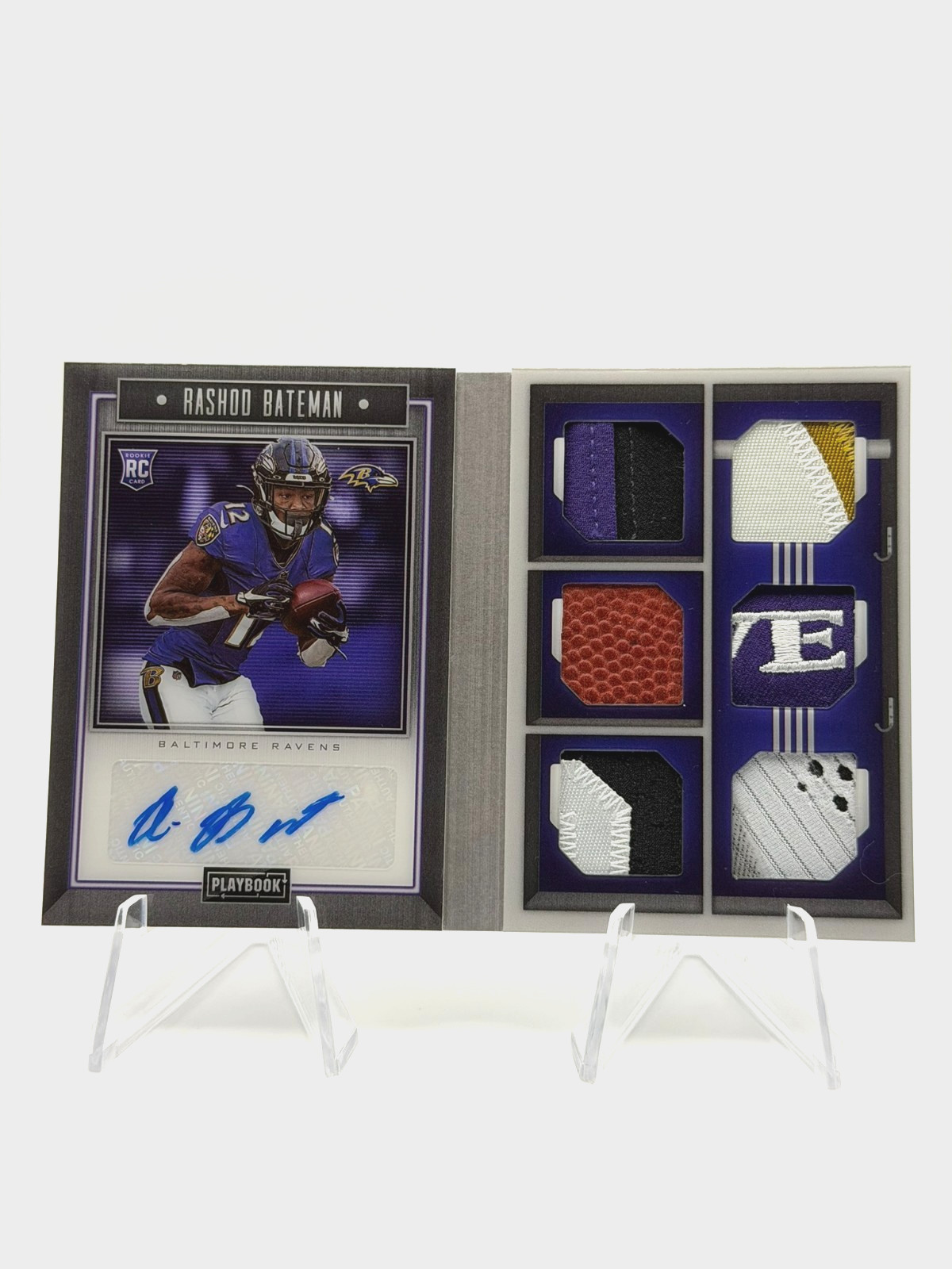 Rashod Bateman 7/25 2021 Playbook Rookie Signature Locker JERSEY MATCH Ravens