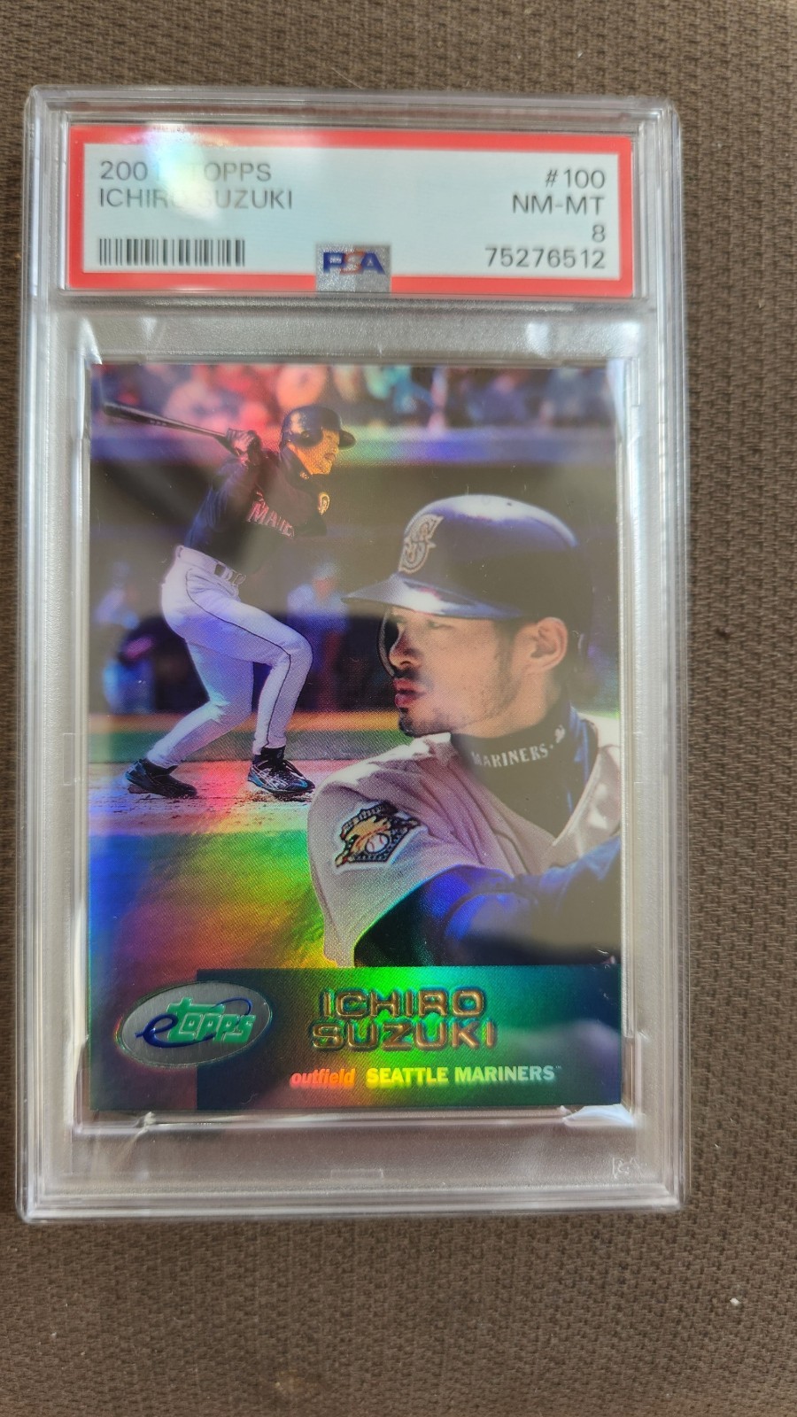 🌟 2001 TOPPS eTOPPS ICHIRO SUZUKI #100 RC PSA 8 MINT