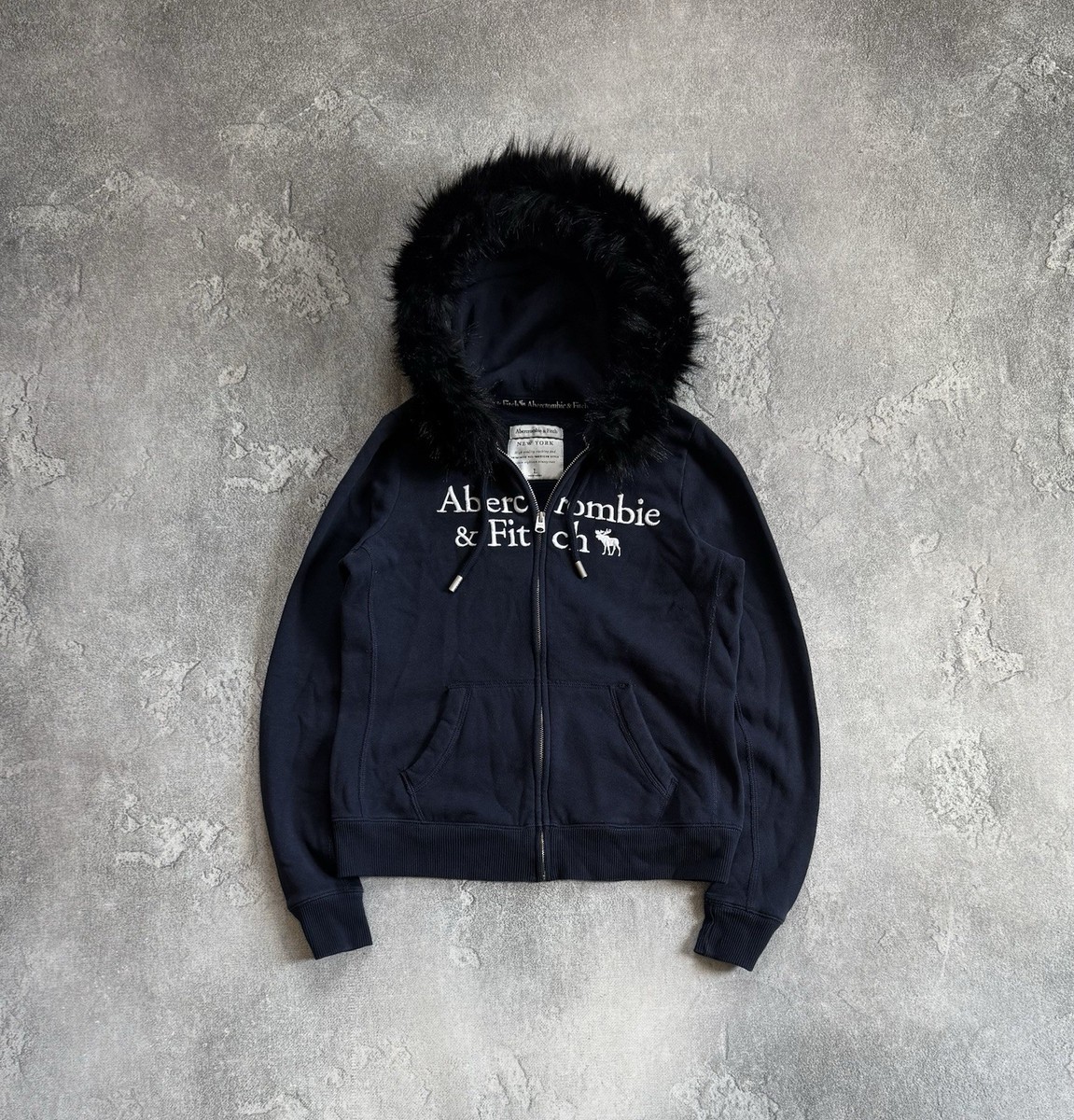 Abercrombie & Fitch L/size Y2K Fur Faux Hoodie Style If Six Was