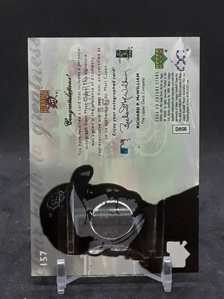 MATT CAPPS 2006 UD FUTURE STARS AUTO ROOKIE PIRATES QQ - Image 2 of 2