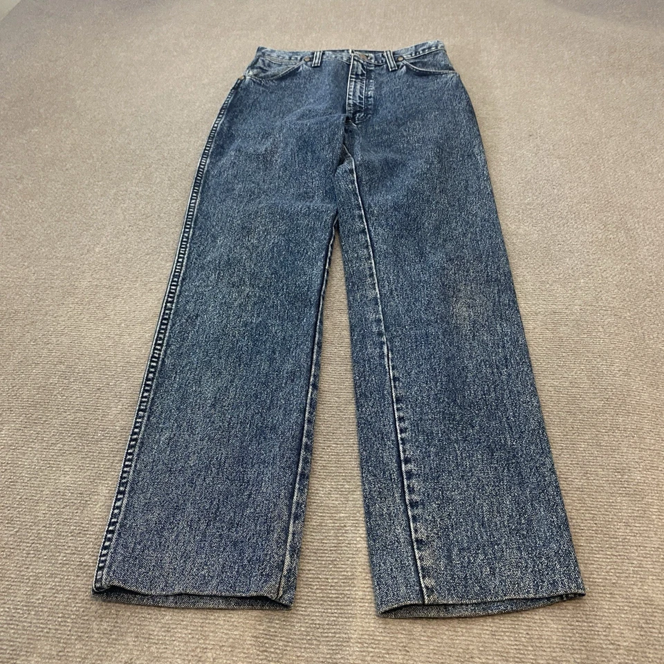 Pantalones de mezclilla Wrangler de colección para mujer 9 ajustes 27x30 corte vaquero 14MWZNF vaquera rodeo hechos en EE. UU. Foto 2 de 4