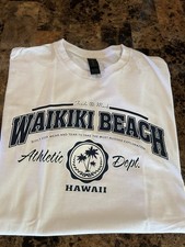 Hawaiian T-shirt Small Brand New White Cotton Hawaii Theme Free Ship From HI