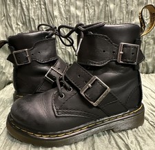 Toddler Dr. Martens Black Combat Boots Air Wair Sz 8 High-Top Combat Boots