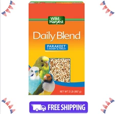 Wild Harvest Daily Blend for Parakeet, Canary, Finch & Small Birds, 2 Pounds