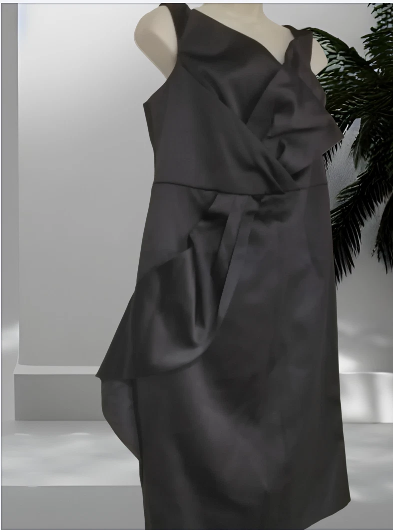 coast black satin dress Carlynn Satin Maxi Bow Dress - Noir  The Islands
