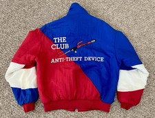 Vintage 80s 90s Swingster The Club Embroidered Red And Blue Sprint Racing Jacket