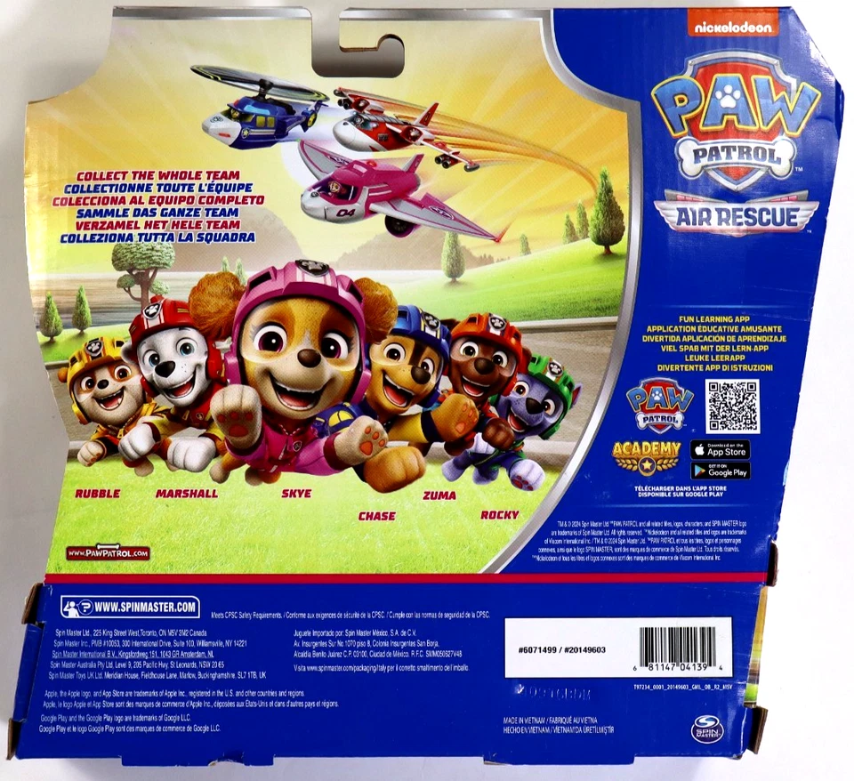Paquete Equipo de Rescate Aéreo Nickelodeon Paw Patrol - 7 Figuras Foto 4 de 4