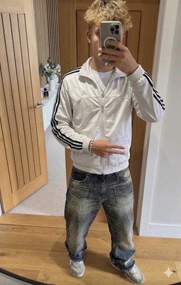 Adidas Trainingsjacke | Track Jacket | Größe M | Weiß | Vintage 90s 2000s