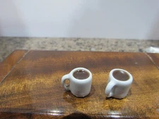 Dollhouse Miniature TWO MUGS COFFEE