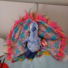 TY BEANIE BABIES | FLASHY THE PEAc*ck | RETIRED RARE VINTAGE PLUSH 2000