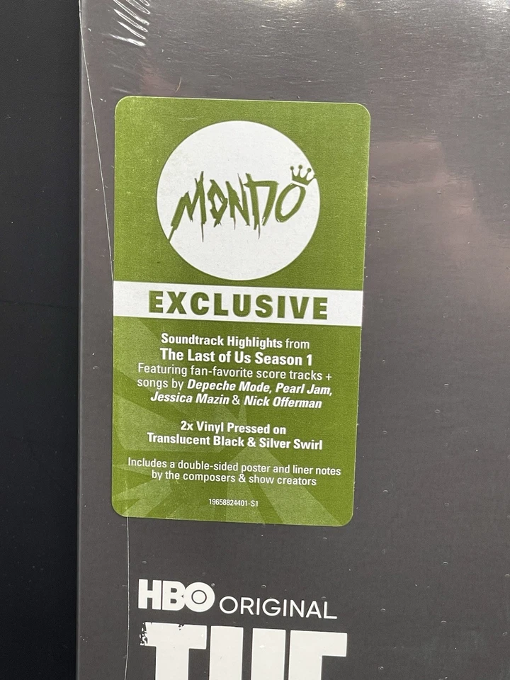 The Last of Us Season 1 Vinyl 2xLP Mondo Black & Silver Swirl HBO New Sealed - Image 2 of 4