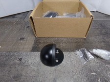 Door Stop Matte Black 5 Pack Half Dome Metal 1 inch high Rubber Bumper New