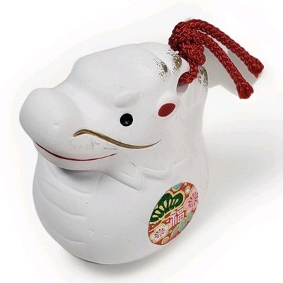 Japanese Zodiac Eto Dragon Dorei, Clay Bell - New Year's Lucky Charm 2'' (J6)