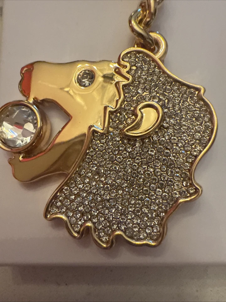 MICHAEL KORS ORO CRISTAL LEO ZODIACO LLAVERO/BOLSO ENCANTO, NUEVO EN CAJA Foto 3 de 4