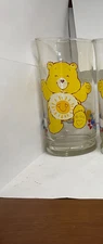 Vintage CARE BEARS Pizza Hut Glass 1983 Sunshine Bear Glasses