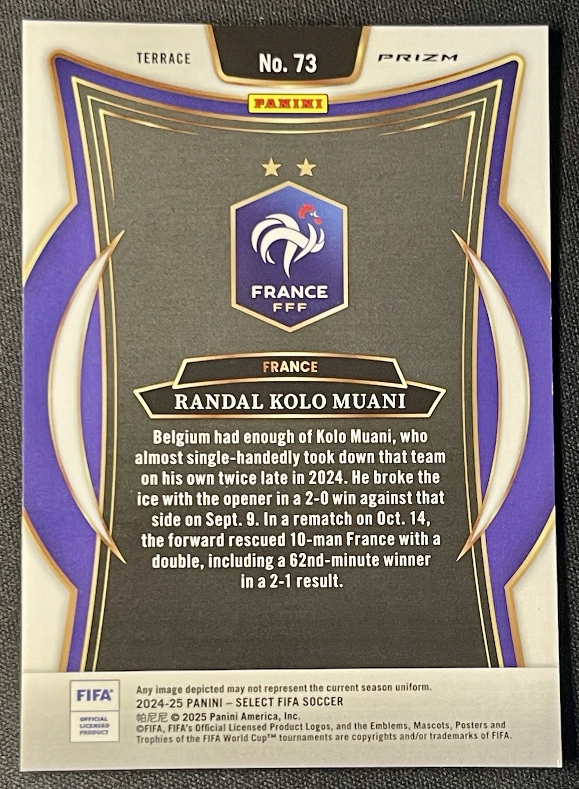 2024-25 Panini Select RANDAL KOLO MUANI Pandora Prizm Refractor FRANCE 🇫🇷