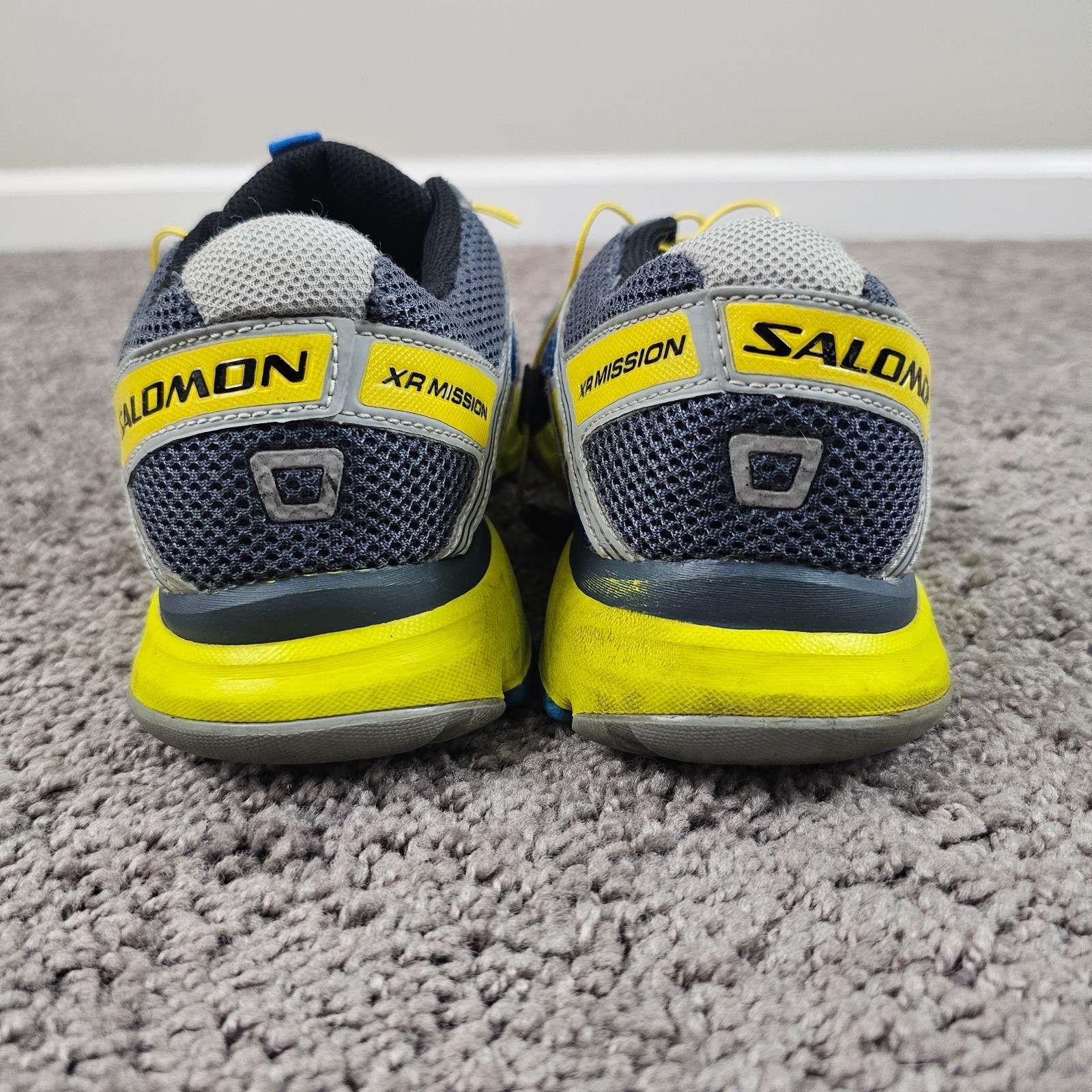 Scarpe Salomon XR Mission Uomo 10.5 Blu Giallo Trail Running Performance 328092