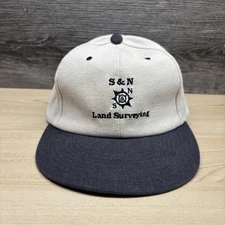 S & N Land Surveying Hat Cap Strap Back Tan Navy Wear Guard Mens Baseball