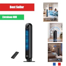 DREO Ventilateur Colonne Silencieux 20dB Oscillant 90° Tour 92cm Télécommande 4